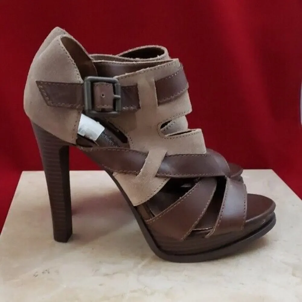 Calvin Klein Jeans Heels Two Tone Brown Heels - Size 7.5
